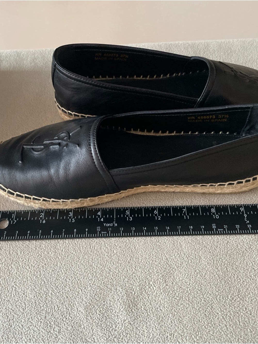 YSL Saint Laurent Flats Made In Spain Leather Size 7.5 Bag Is Included - Picture 10 of 11
